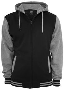 Urban Classics Herren Sweatjacke "Urban Classics Herren 2-tone Zip Hoody", schwarz, Gr. S, 65% Baumwolle, 35% Polyester, Sweatjacken