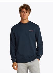 Tommy Jeans Herren Sweatshirt "TJM REG ENTRY GRAPHIC CREW EXT", blau, casual, Gr. XL, Sweatware, Obermaterial: 100% Baumwolle, Sweatshirts, leicht