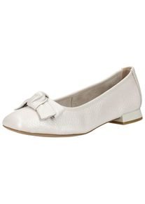Caprice Damen Ballerina "Caprice Ballerinas Leder", Gr. 37, weiß, Leder, casual, Schuhe