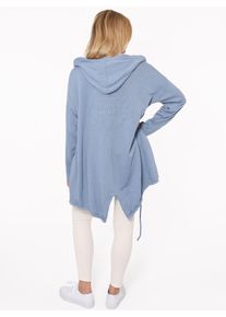 Zwillingsherz Damen Jerseymantel ""Positive Mind"", blau, modisch, Gr. LXL, Sweatware, Obermaterial: 70% Baumwolle, 30% Polyester, Mäntel, mit Kapuze