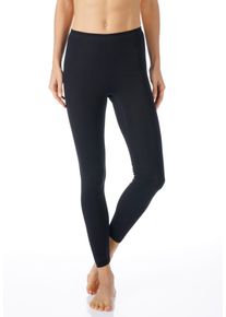 Mey Damen Leggings "NOBLESSE", Gr. 40, schwarz, Feinripp, Obermaterial: 100% Baumwolle, casual, Hosen, Ohne auftragende Seitennähte