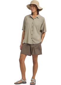 Jack Wolfskin Damen Kurzarmhemd "SIERRA QUEST SS SHIRT W", grau, sportlich, Gr. XS, Obermaterial: 100% Polyester, Hemden, Atmungsaktiv,