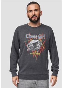 Recovered Herren Sweatshirt "Jurassic Park T-Rex Rock", grau, casual, Gr. M, bedruckt, 100% Baumwolle, Sweatshirts, im lockeren Schnitt
