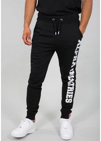 Herren Sweathose "BIG LETTERS JOGGER", schwarz, modisch, Gr. XXXL, Alpha Industries, bedruckt, angeraute Sweatware, Obermaterial: 80% Baumwolle, 20%