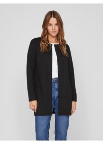 Vila Damen Longblazer "VINAJA NEW LONG JACKET - NOOS", schwarz, modisch, Gr. M, unifarben, Jersey, Obermaterial: 65% Polyester, 35% Baumwolle, Blazer