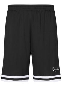 Karl Kani Herren Stoffhose "Karl Kani Herren Signature Mesh Shorts", schwarz-weiß, Gr. XS, 100% Polyester, Hosen