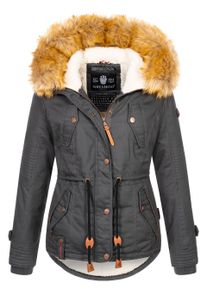 Navahoo Damen Winterjacke "Pearl", grau, Gr. XS, Obermaterial: 100% Polyester; Innenmaterial: 100% Polyester; Futter: 100% Polyester; Kunstfell: 90%
