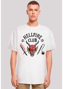F4NT4STIC Herren T-Shirt "Stranger Things Hellfire Club", weiß, casual, Gr. XS, Obermaterial: 100% Baumwolle, Shirts, Premium Qualität