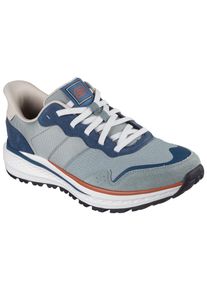 Skechers Herren Slip-On Sneaker "SLADE ULTRA", Gr. 48,5, blau, Veloursleder, Textil, casual, Schuhe, mit Bungee Schnürung