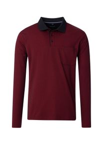 Casamoda Herren Langarm-Poloshirt "Casamoda Polo-Shirt Langarm gestreift", rot, Gr. XXL, 60% Baumwolle, 40% Polyester, Shirts