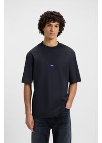 HUGO BLUE Herren T-Shirt "Nieros", blau, casual, Gr. XXL, Single Jersey, Obermaterial: 100% Baumwolle, Shirts, mit Logo-Patch