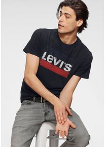 Levi's LEVI'S Herren T-Shirt, schwarz, casual, Gr. XXL, Jersey, Obermaterial: 100% Baumwolle, Shirts, mit großem Logoprint