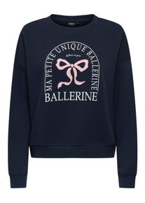 Only Damen Sweatshirt "ONLSWEAT L/S CREW OVERSIZE STATE SWT"night sky print:bow, modisch, Gr. XL, bedruckt, Sweatware, Obermaterial: 60% Baumwolle,