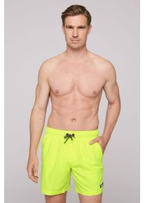 CAMP DAVID Herren Badeshorts, gelb, Gr. M, bedruckt, Polyamid, Badehosen, mit Einschubtaschen