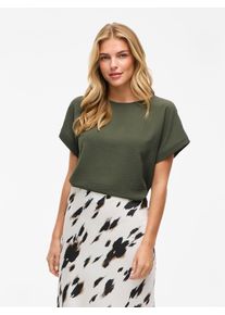 Vila Damen Kurzarmshirt "VIJOSA S/S TOP - NOOS"deep depths, casual, Gr. 36, unifarben, Jersey, Obermaterial: 100% Polyester, Shirts