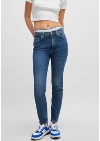 HUGO BLUE Damen Skinny-fit-Jeans "Malu", blau, Basic, Gr. 30, unifarben, Jeans, Obermaterial: 98% Baumwolle, 2% Elasthan, Jeans, Skinny Fit mit