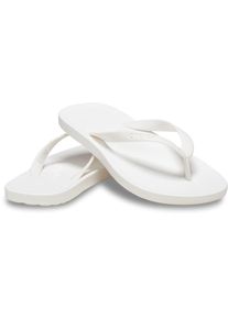Crocs Damen Zehentrenner "Crocs Flip", Gr. 45, weiß, Croslite, unifarben, casual, Schuhe, Badeschuh, Sandale, Sommerschuh mit weichem Zehensteg