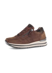 Gabor Damen Keilsneaker "Turin", Gr. 43, braun, Ziegenveloursleder, Leder, sportlich, Schuhe, Freizeitschuh, Halbschuh, Schnürer, gepolsterter