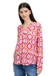 Cartoon Damen Shirtbluse "Cartoon Blusenshirt mit Muster", rosa, modisch, Gr. 40, Obermaterial: 100% Viskose., Blusen