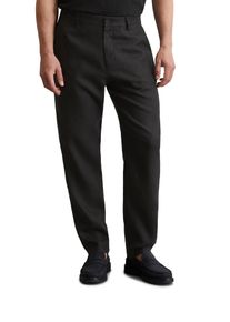 Marc O'Polo MARC O'POLO Herren Chinohose "aus reinem Leinen", schwarz, casual, Gr. 34, unifarben, Obermaterial: 100% Leinen, Hosen