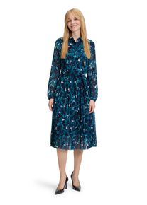 BETTY & CO BETTY & CO Damen Midikleid "Betty & Co Midikleid mit Plissee", blau, feminin, Gr. 40, Obermaterial: 100% Polyester. Futter: 100% Polyester., Kleider,