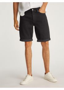 Herren Shorts "SLIM SHORT", schwarz, casual, Gr. 34, Calvin Klein Jeans, unifarben, Denim/Jeans, Obermaterial: 94% Baumwolle, 4% Elastomultiester, 2%
