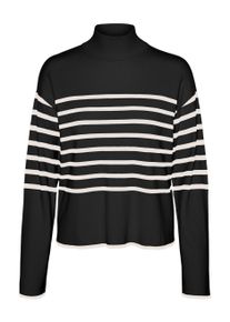 Véro Moda VERO MODA Damen Strickpullover "VMNEWHAPPINESS LS HIGHNK PULLOVER GA BOO", schwarz, modisch, Gr. XS, unifarben, Strick, Obermaterial: 50% Viskose,