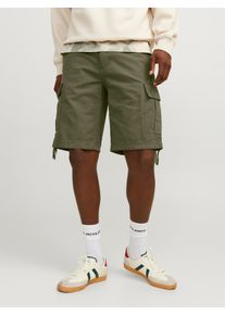 Jack & Jones JACK & JONES Herren Cargoshorts "JPSTCOLE BARKLEY JJCARGO SHORTS SN", grün, Basic, Gr. XS, unifarben, Web, Obermaterial: 100% Baumwolle, Hosen, mit