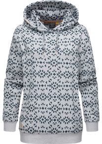 Ragwear Damen Hoodie "Cinda", grau, modisch, Gr. S, Sweatware, 70% Baumwolle, 30% Polyester, Sweatshirts, modischer Kapuzenpullover mit hohem Kragen