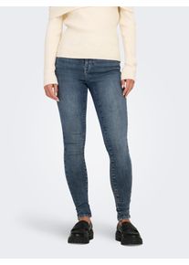 Only Damen Skinny-fit-Jeans "ONLPOWER MID PUSH UP SK DNM TAI886", blau, modisch, Gr. M, unifarben, Denim/Jeans, Obermaterial: 92% Baumwolle, 6%