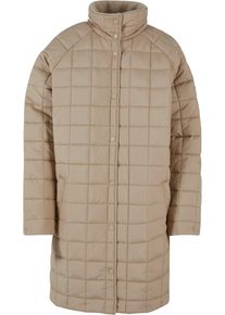 Urban Classics Damen Winterjacke "Urban Classics Damen Ladies Quilted Coat", beige, casual, Gr. 5XL, unifarben, 100% Polyester, Jacken
