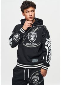 Recovered Herren Kapuzensweatshirt "NFL Raiders Nation", schwarz, casual, Gr. S, bedruckt, 100% Baumwolle, Sweatshirts, im lockeren Schnitt