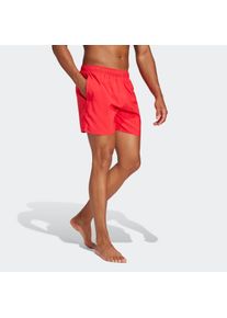 Herren Badeshorts "SOLID CLX SHORTLENGTH", rot, sportlich, Gr. S, adidas Performance, Gewirkt, Obermaterial: 100% Polyester, Badehosen
