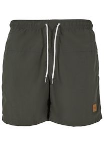 Urban Classics Herren Badeshorts "Urban Classics Herren Block Swim Shorts", grün, Gr. S, 100% Polyamid, Badehosen