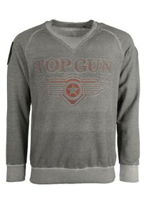 Top Gun Herren Sweater "TG20201131", grau, Gr. XXL, Obermaterial: 95% Baumwolle, 5% Elasthan, Sweatshirts