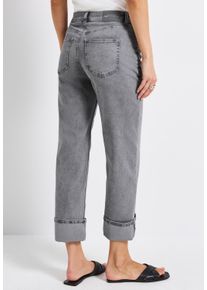 Street One Damen Comfort-fit-Jeansgrau random washed, casual, Gr. 33, unifarben, Jeans, 87% Baumwolle, 10% Polyester, 3% Elasthan, Jeans, High Waist