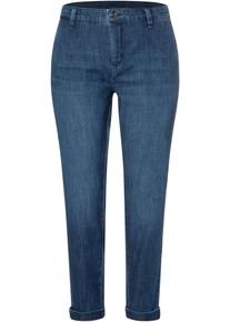 MAC Damen Slim-fit-Jeans "CHINO turn up"schwarz basic wash, casual, Gr. 34, unifarben, Denim/Jeans, Obermaterial: 98% Baumwolle, 2% Elasthan, Jeans,