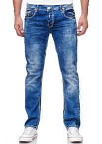 Rusty Neal Herren Straight-Jeans "LEVIN 4", blau, casual, Gr. 40, unifarben, 99% Baumwolle, 1% Elasthan, Jeans, im klassischen 5-Pocket-Stil