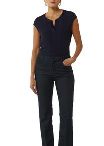 comma, COMMA Damen Blusenshirt, blau, casual, Gr. 46, unifarben, Web, Obermaterial: 93% Viskose, 7% Elasthan. Futter: 93% Viskose, 7% Elasthan, Shirts, mit