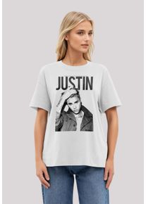 F4NT4STIC Damen T-Shirt "Justin Bieber", weiß, casual, Gr. S, Obermaterial: 100% Baumwolle, Shirts, Premium Qualität