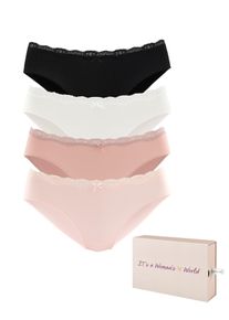 Lascana Damen Bikinislip, Gr. 40pink, creme, sand, schwarz, Jersey, Obermaterial: 95% Baumwolle, 5% Elasthan, unifarben, Unterhosen, aus elastischer