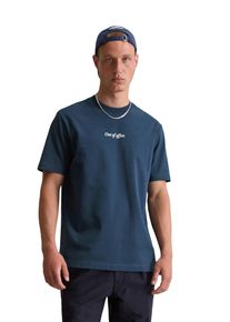 Marc O'Polo Herren T-Shirt "mit Rückenprint", blau, Gr. XL, MARC O'POLO DENIM, unifarben, Obermaterial: 100% Baumwolle, Shirts