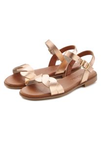 Lascana Damen Sandale "Sommerschuh", Gr. 36, rosa, Obermaterial: 100% Rindsleder. Decksohle: 100% Textilmaterial. Laufsohle: 100% Synthetik,