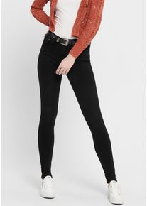 Only Damen High-waist-Jeans "ONLPAOLA LOLA HW SK DNM AZG 132907", schwarz, modisch, Gr. XS, unifarben, Denim/Jeans, Obermaterial: 98% Baumwolle, 2%