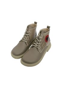 DOGO Damen Bootsschuh "Victoria Ankle Boots Dots And Cats Damen Stiefeletten", Gr. 37, grau, Lederimitat, Schuhe, Vegan