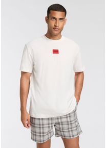 HUGO UNDERWEAR Herren Shorty "CHECK", Gr. Mdunkelgrau 022, Jersey, Obermaterial: 100% Baumwolle, casual, Homewear-Sets, Oberteil unifarben, Hose