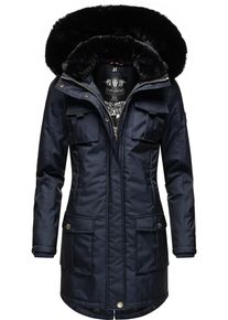 Navahoo Damen Wintermantel "Tiniis", blau, modisch, Gr. M, Oberstoff: 56% Nylon, 44% Polyester, Futter: 100% Polyester, Wattierung: 100% Polyester,
