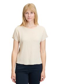 Betty Barclay Damen Kurzarmshirt "Betty Barclay Strukturshirt mit U-Boot-Ausschnitt", beige, modisch, Gr. 40, Obermaterial: 97% Polyester, 3%
