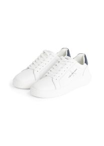 Herren Plateausneaker "SEAMUS 20L", Calvin Klein Jeans, Gr. 46, blau, Leder, sportlich, Schuhe, Freizeitschuh, Halbschuh, Schnürschuh mit