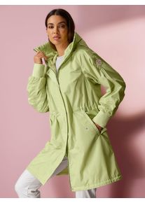Heine Damen Kurzmantel, grün, Gr. 44, unifarben, unifarben mit Farbeinsatz, unifarben mit Farbeinsätzen, 100% Polyester, Mäntel